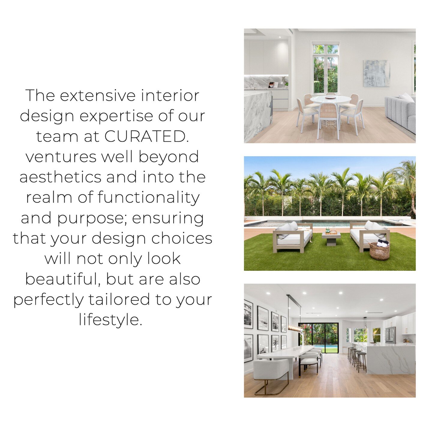 A Touch of European Allure: CURATED. is an Austrian-led luxury interior design firm (headquartered in Miami Beach) with a process-driven international team that's renowned for meticulous attention to detail. 

LEARN MORE: https://thecurated.group/ (l