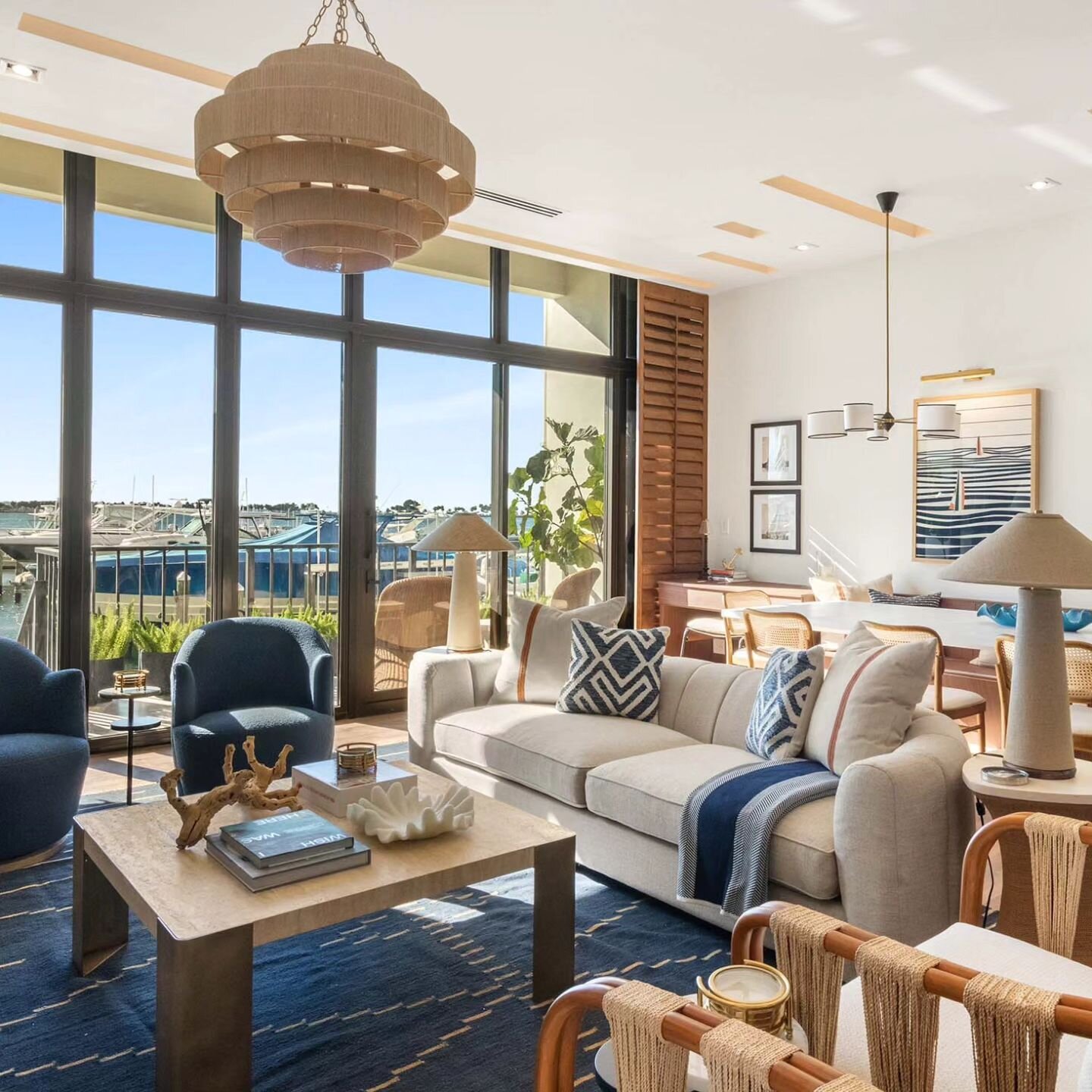 Fair winds and following seas beyond the expected. Think CURATED.

At this Brickell Place waterfront residence in Miami, nautical themes dance with stately hues of blue, creating an atmosphere that whispers tales of maritime adventures and embraces t