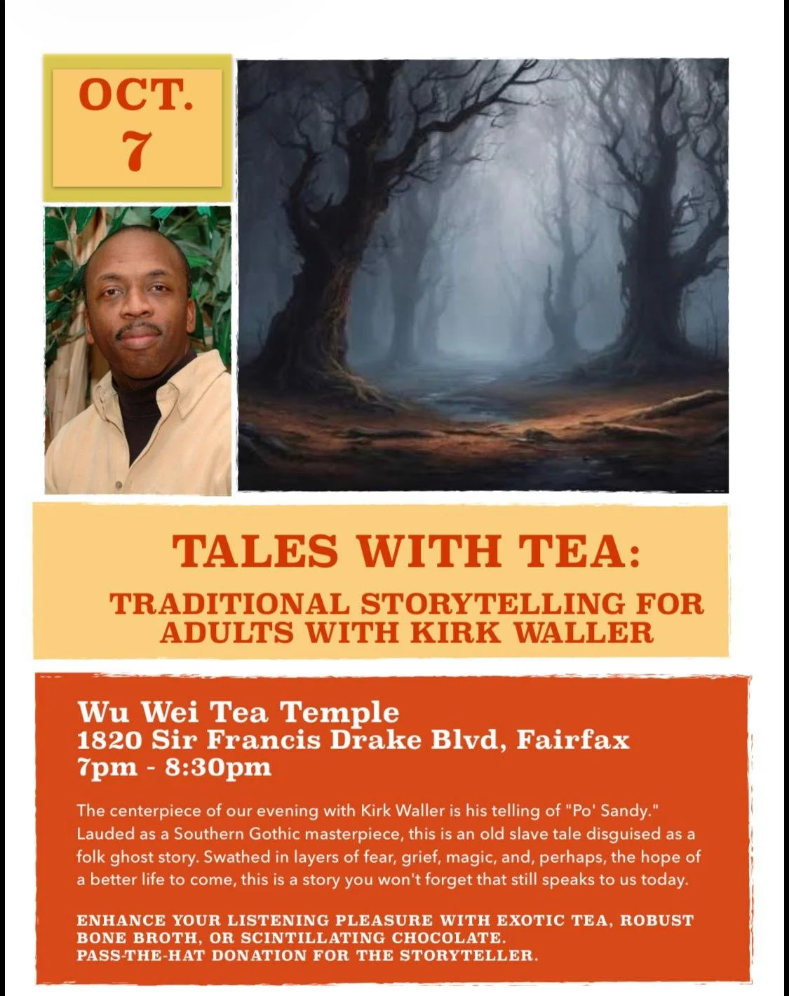 Tales With Tea: Traditional Storytelling for Adults With Kirk Waller