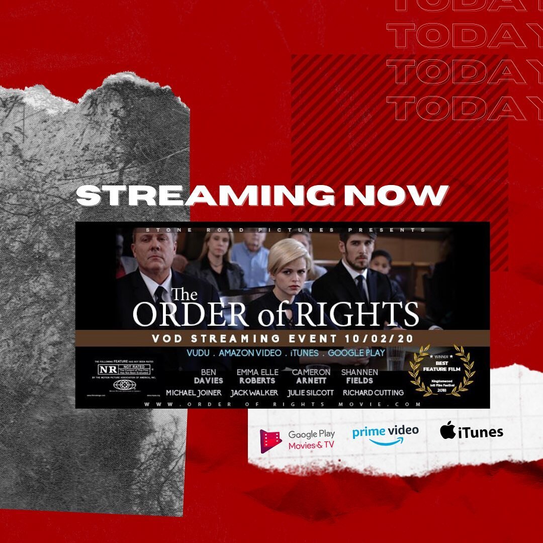 Our friends created this movie and it is now gaining national attention! We prayed over it at its premiere when we went to Georgia for Tour for the Nation. You can stream it live today!! Check it out! #orderofrightsmovie #christianfilm