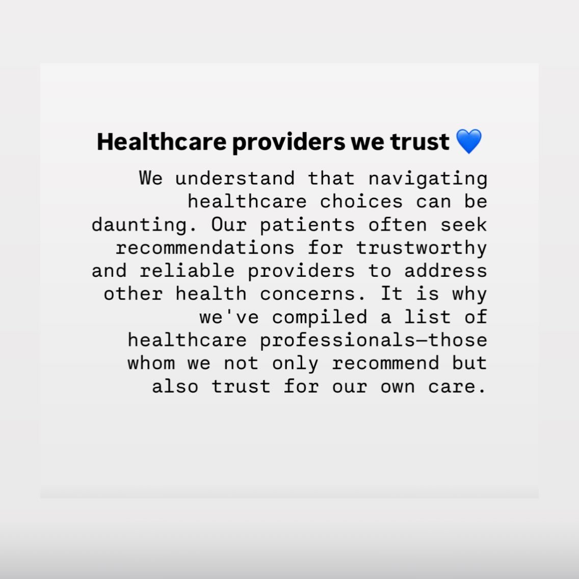 &bull;Primary Care
Keith Kappeler, DO
(727) 595-5600
13201 Walsingham Rd Suite 200, Largo, FL 33774

&bull;Orthopaedic (Shoulder, Knee, Hand, Wrist)
Eaton Orthopaedics
(727) 573-5626
900 Carillon Pkwy, Suite 311, St. Pete, FL 33716

&bull;Balance/Ves
