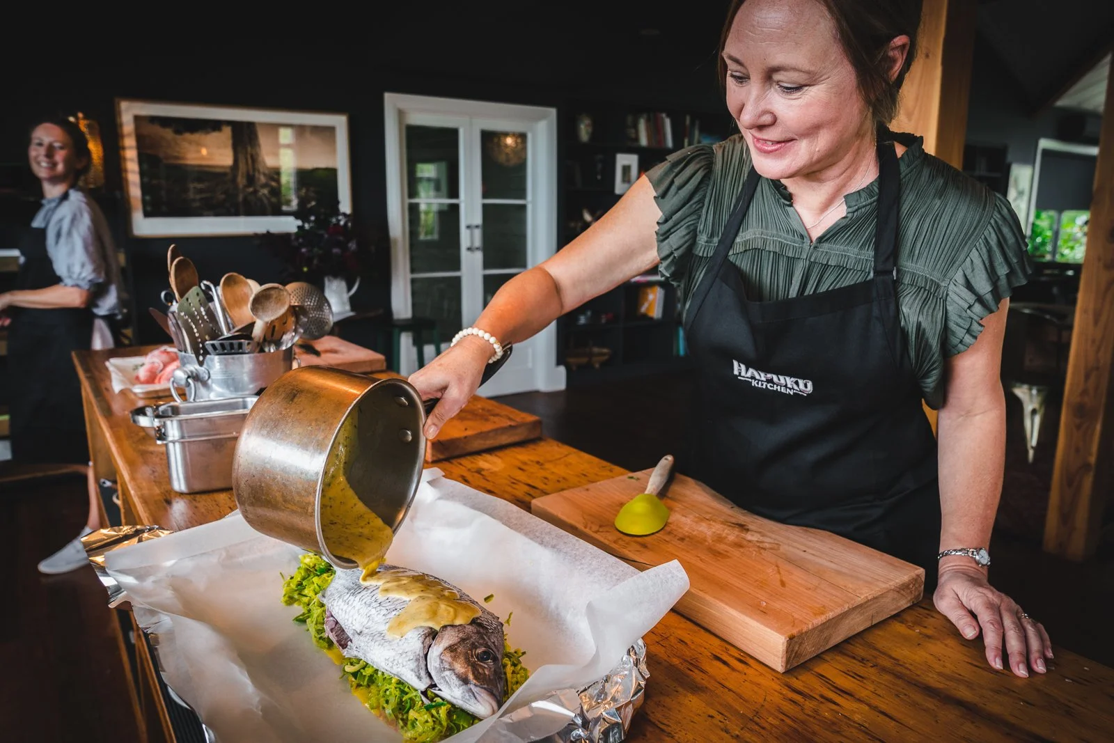 Hapuku Kitchen Cooking School Top Catch Charters Kaikoura Cooking Blue Cod.jpg