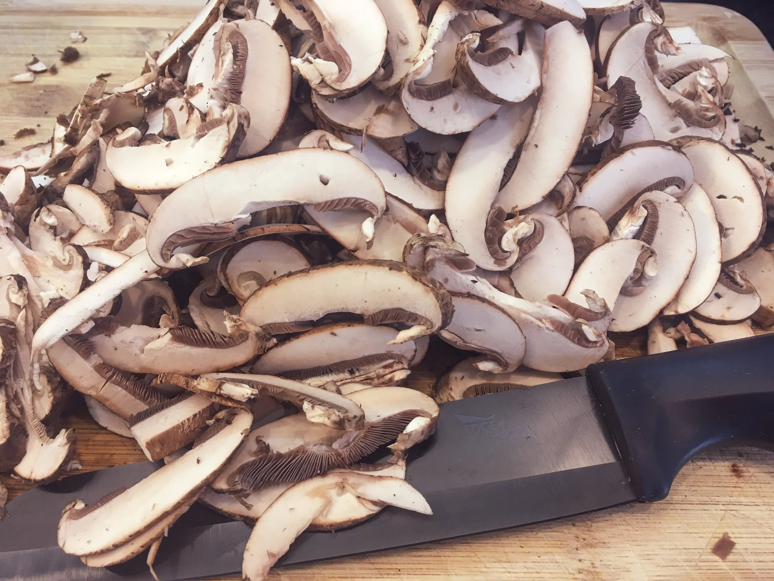 A mountain of mushrooms!