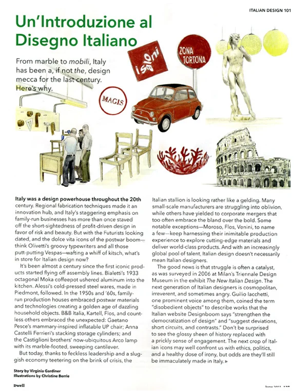 Article about Italian design - Dwell Magazine