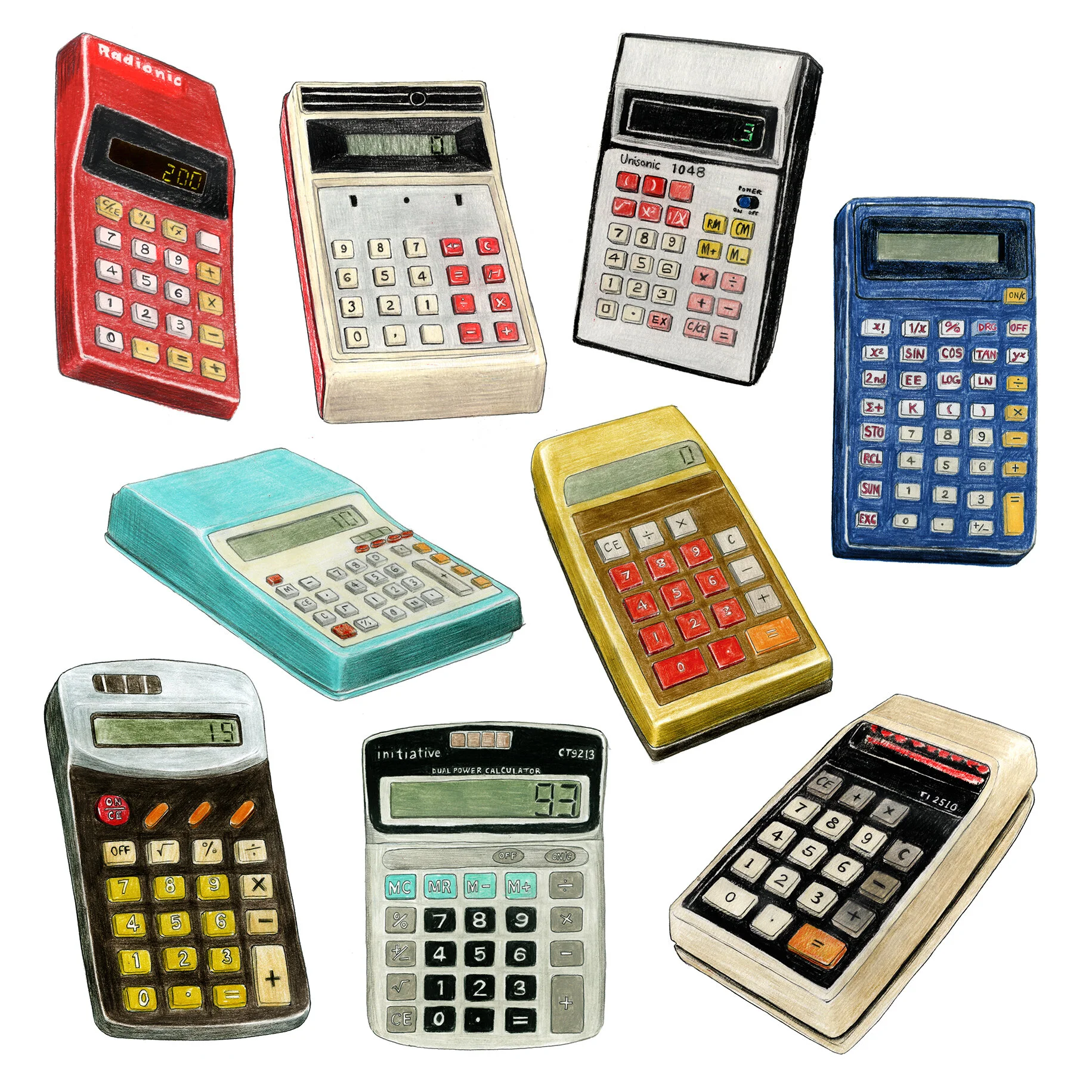 Vintage calculators — Christine Berrie