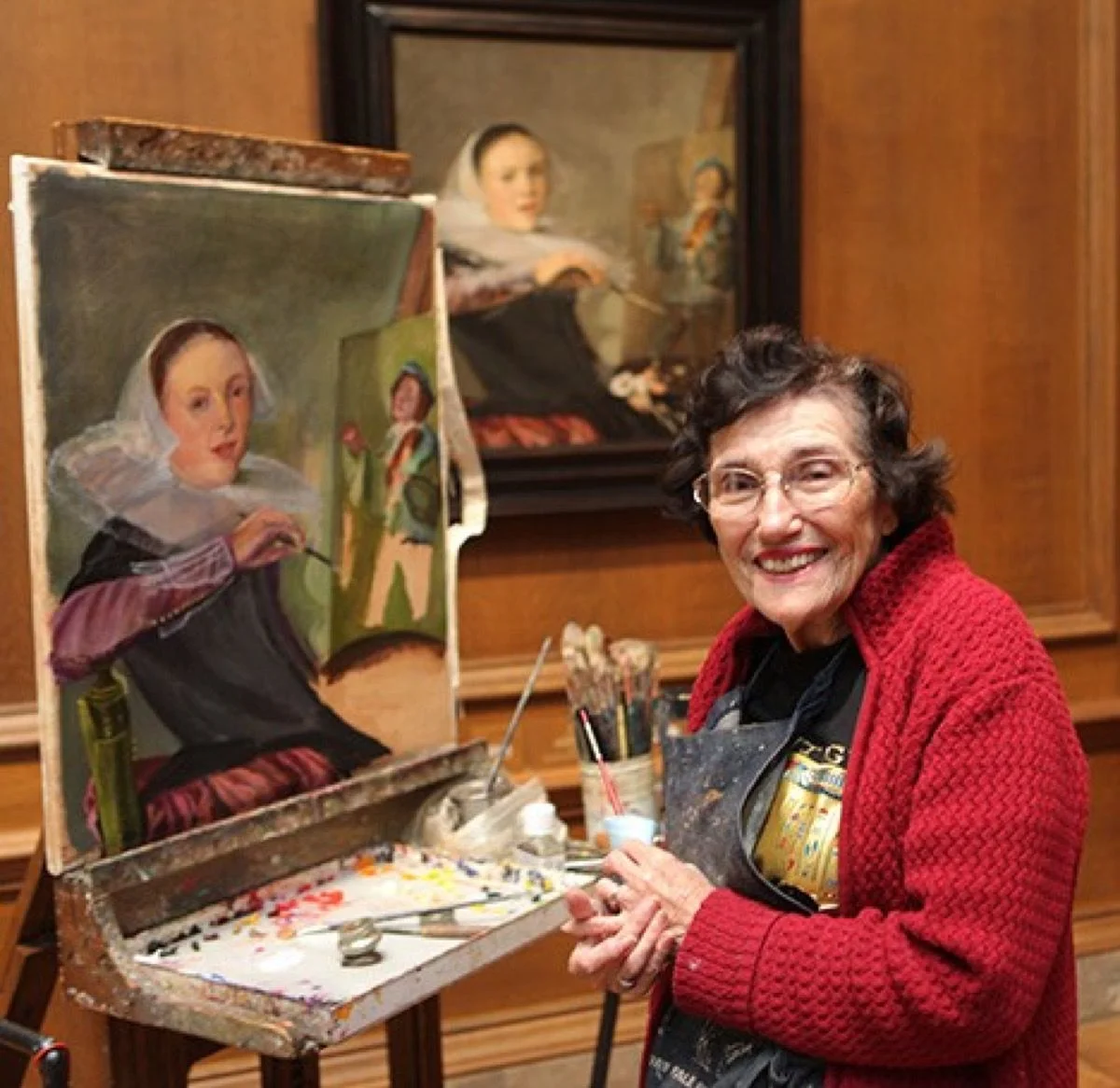 Vivian Parker painting at the National Gallery of Art, Washington, D.C. Courtesy of the National Gallery of Art, Washington, D.C