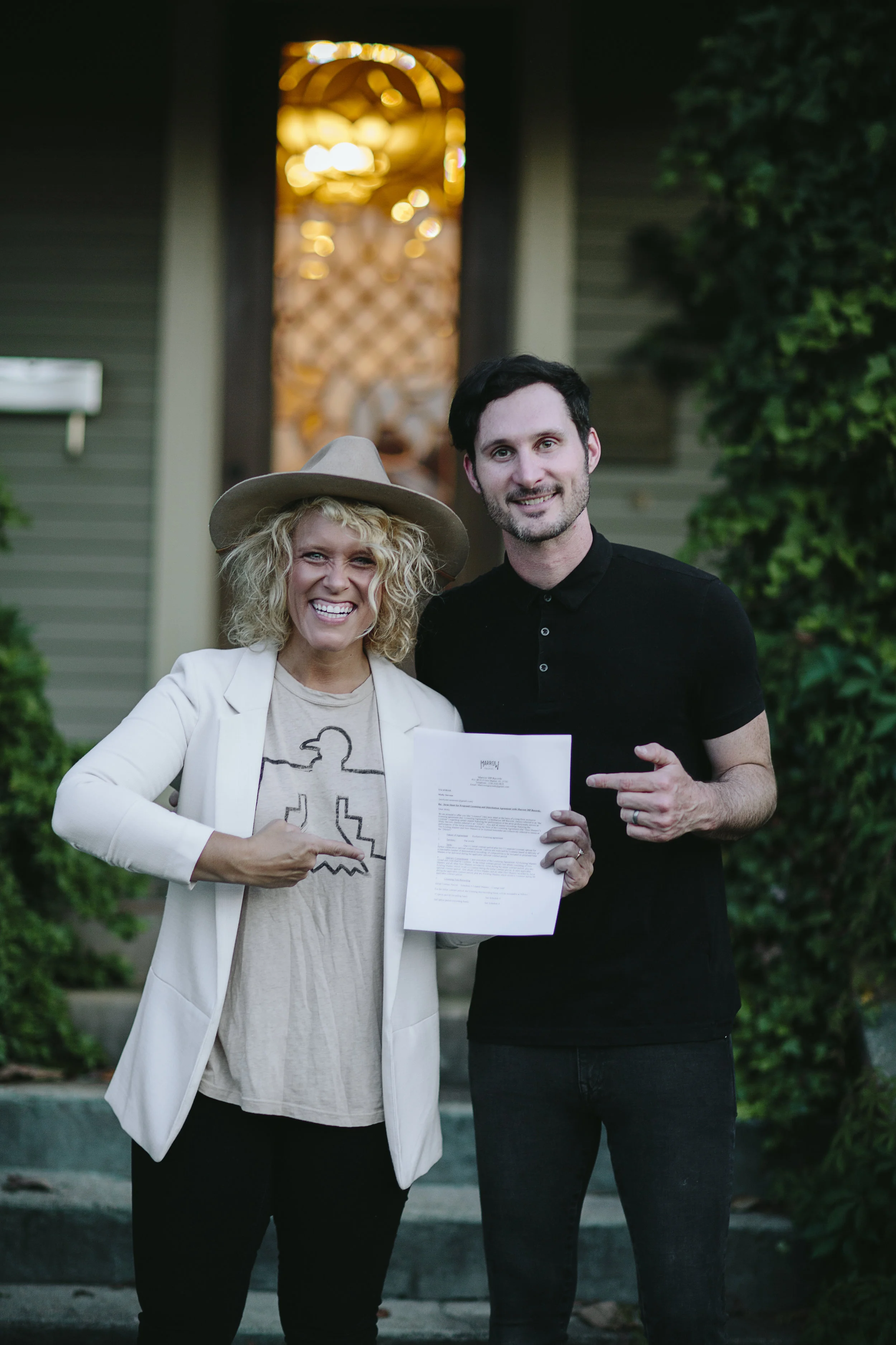 Molly Stevens with label owner and producer Whitney Dean