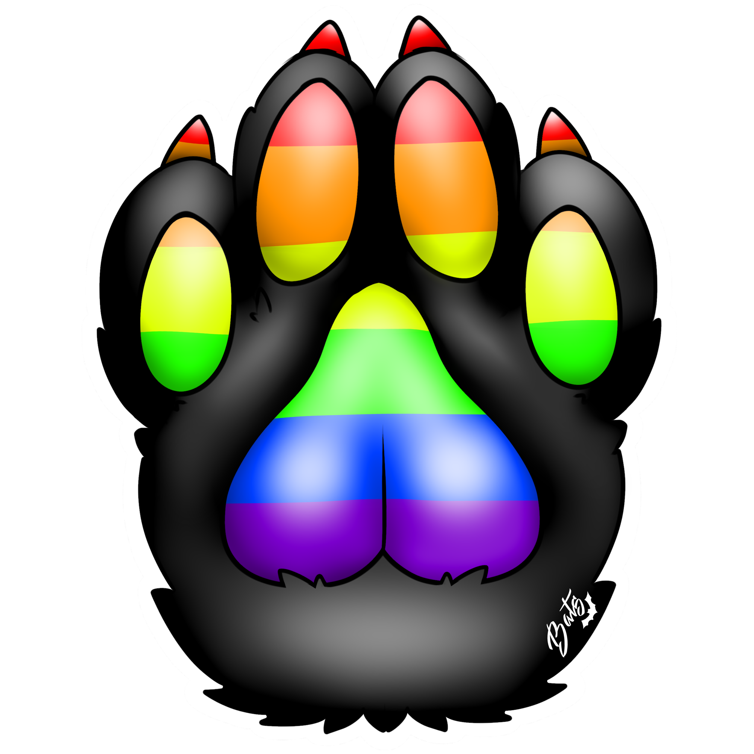 Rainbow Paw Sticker.png