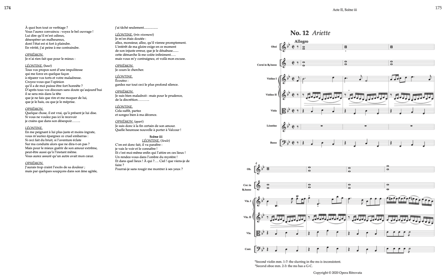 L Amant Anonyme Full Score Opera Ritrovata