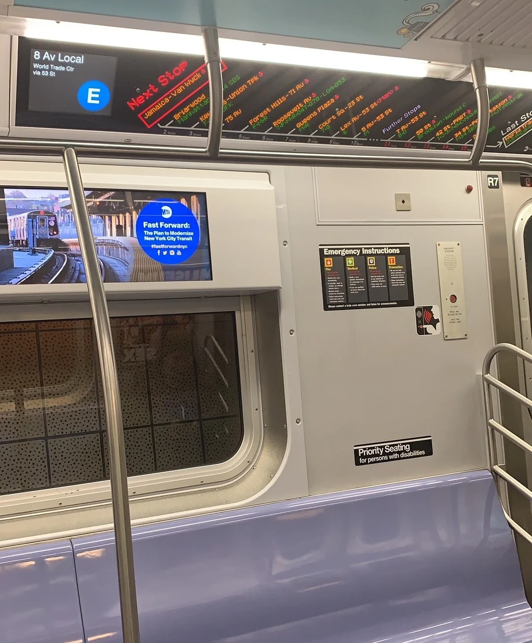 Myself on the E train heading to the Canal St. stop.