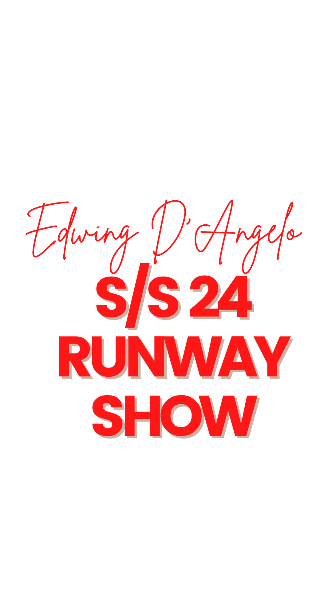 Edwing D'angelo S/S 24 Runway Presentation in Collaboration with A Little Piece of Light 