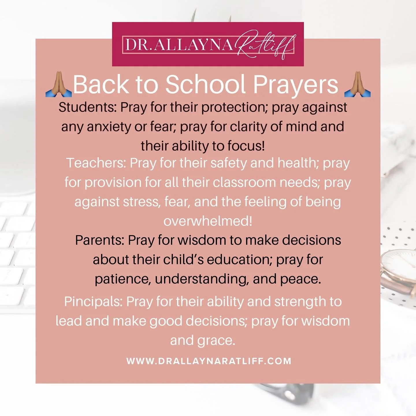 Prayers! 🙏🏽 We all need them! As we prepare to go back to school, let&rsquo;s keep each other lifted in prayer. Remember, we are all in this together! ❤️

#edleaders #educators #iteach #principalsofInstagram #urbaneducation #teachersofinstagram #gu