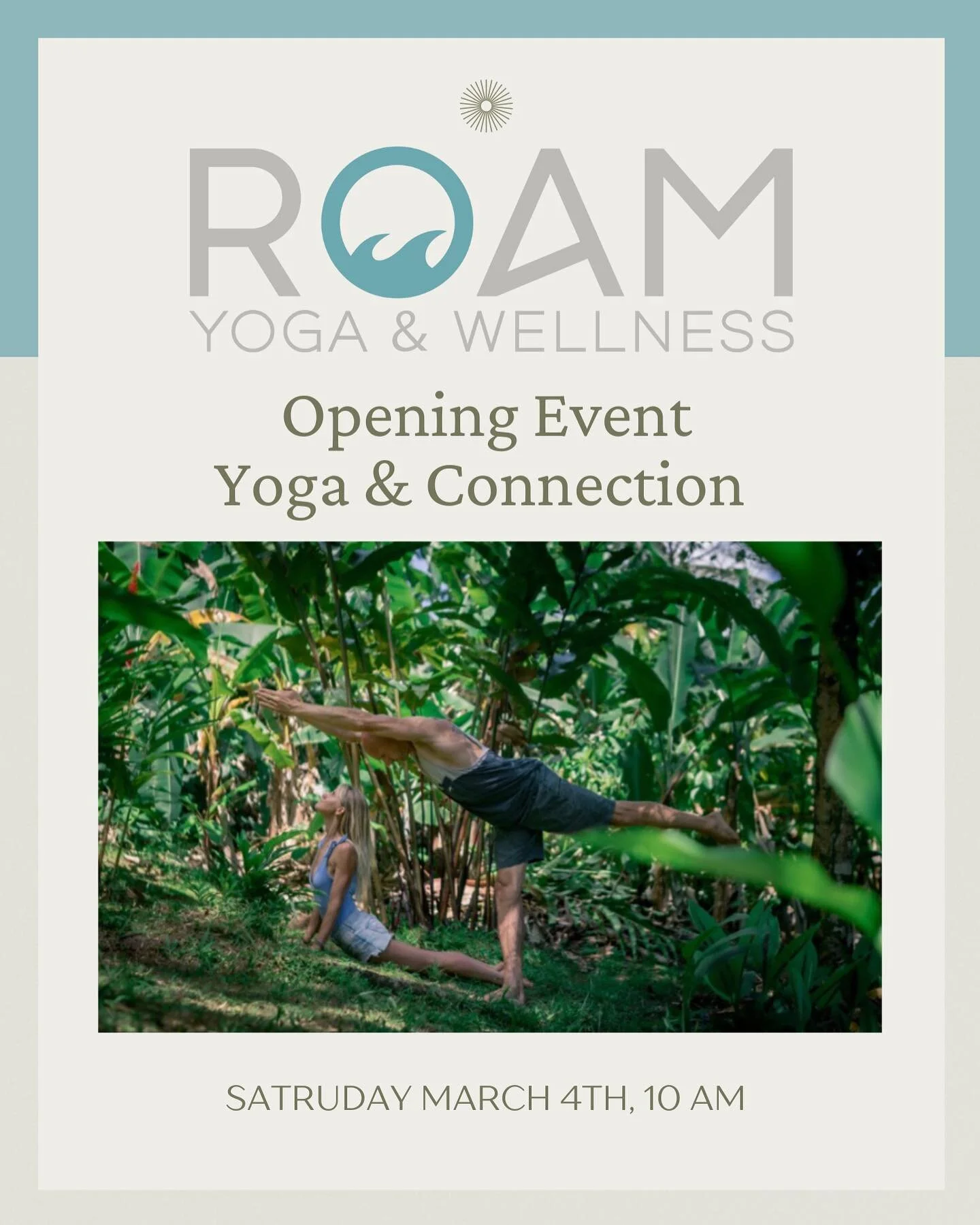 We are so excited to announce our first event !!
.
Saturday March 4th 10 :00 AM 75 min all level yoga flow. This event is followed by mindful munchies in our over the water eatery.
.
This event is free but we request that you rsvp so we know how much