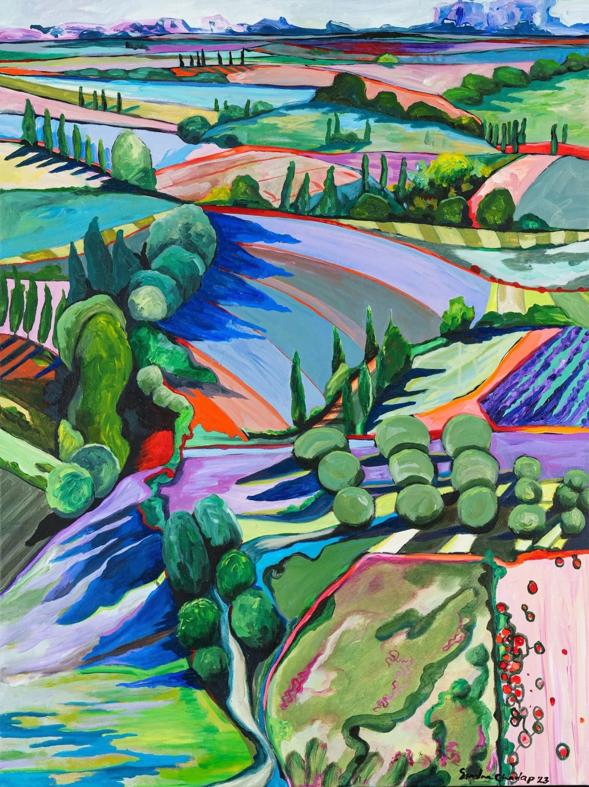 Les Baux-de-Provence, France (24" x 36 acrylic on canvas framed)