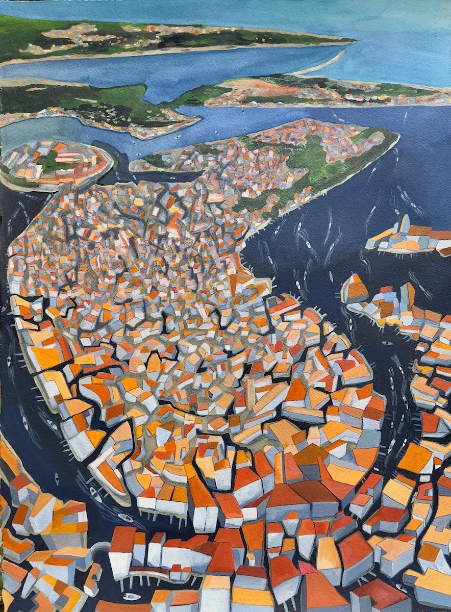 Venice (22" x 30" acrylic on watercolor board)