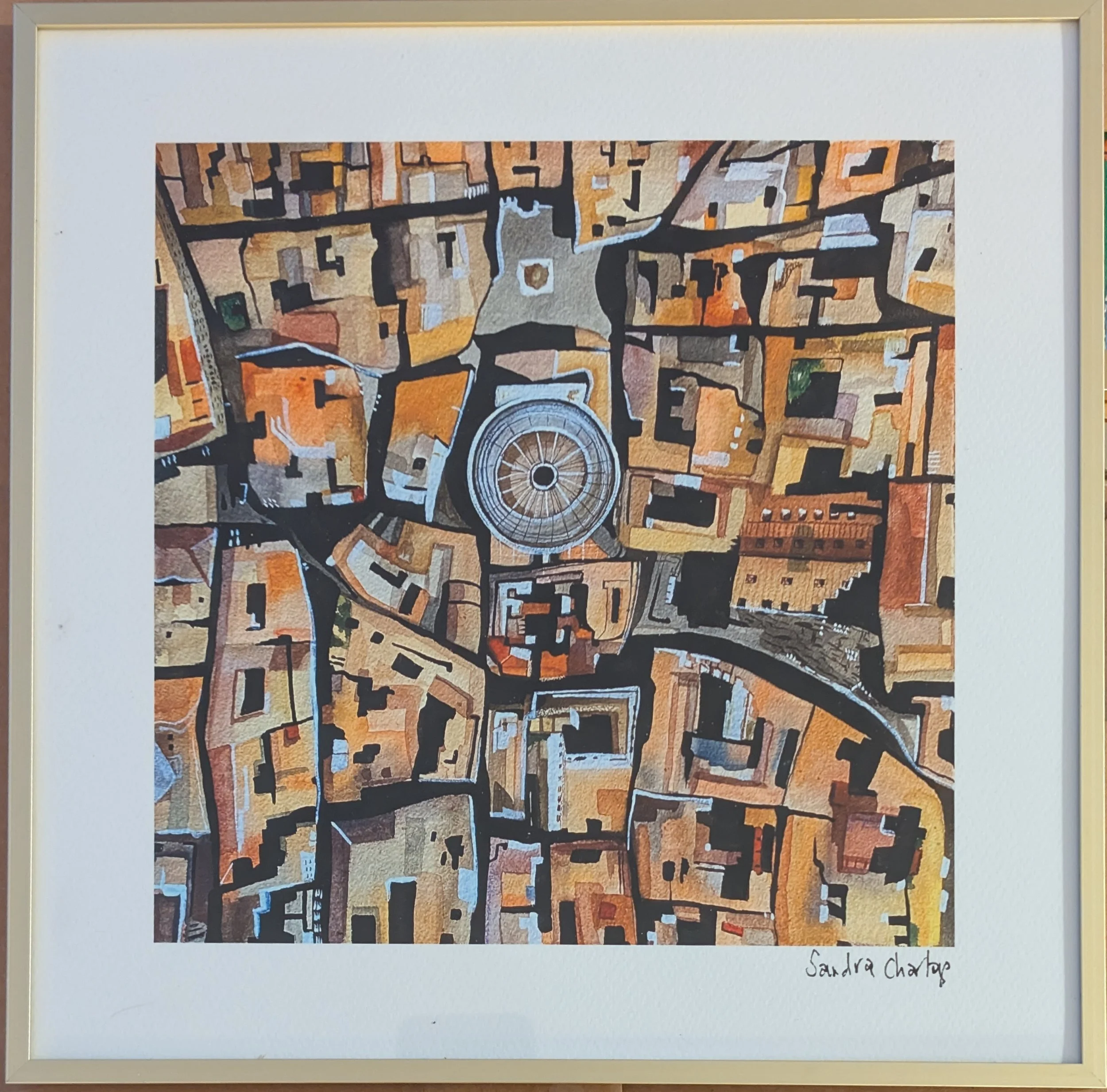Rome Pantheon Giclee Print (Small, Framed)