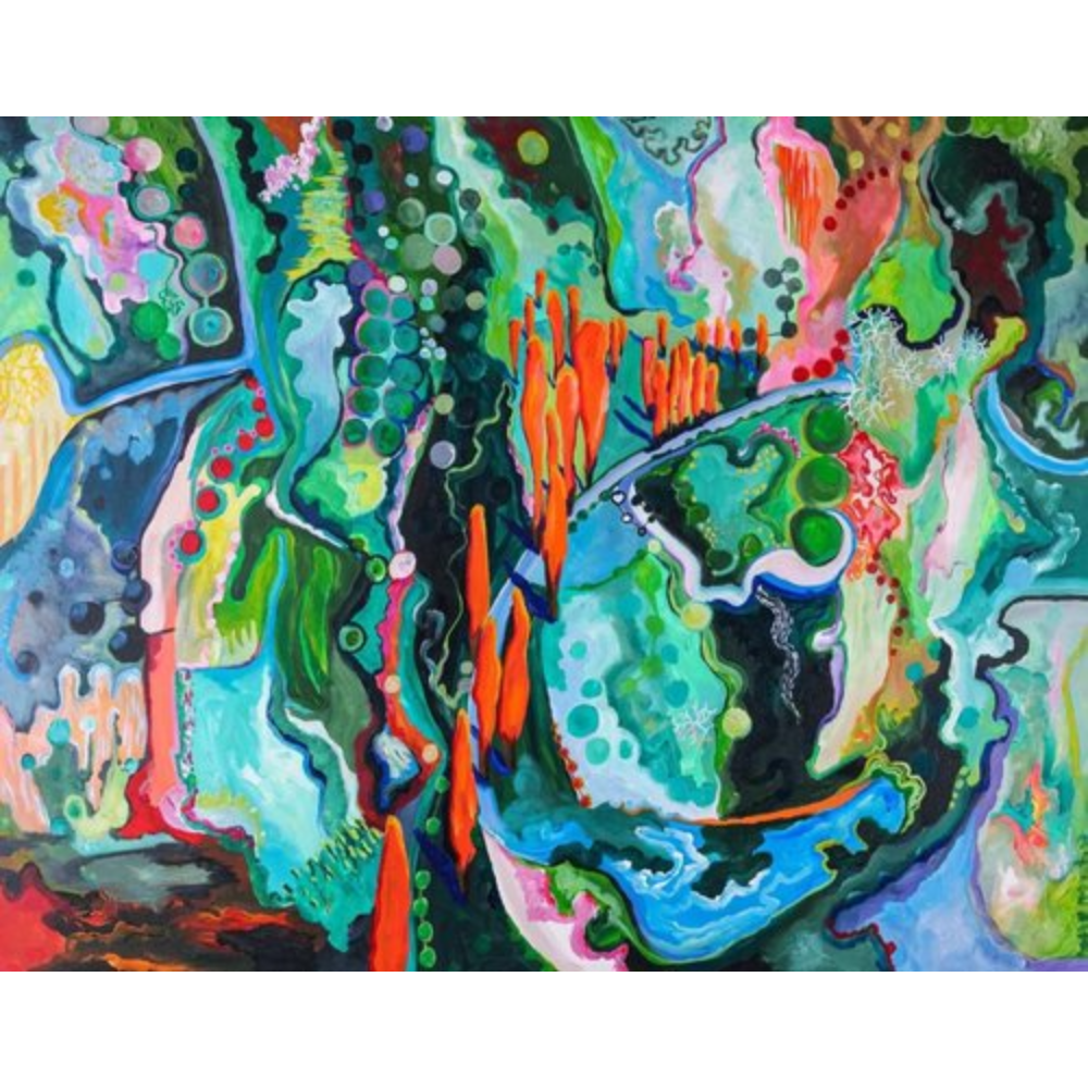 "Orange Trees" Painting