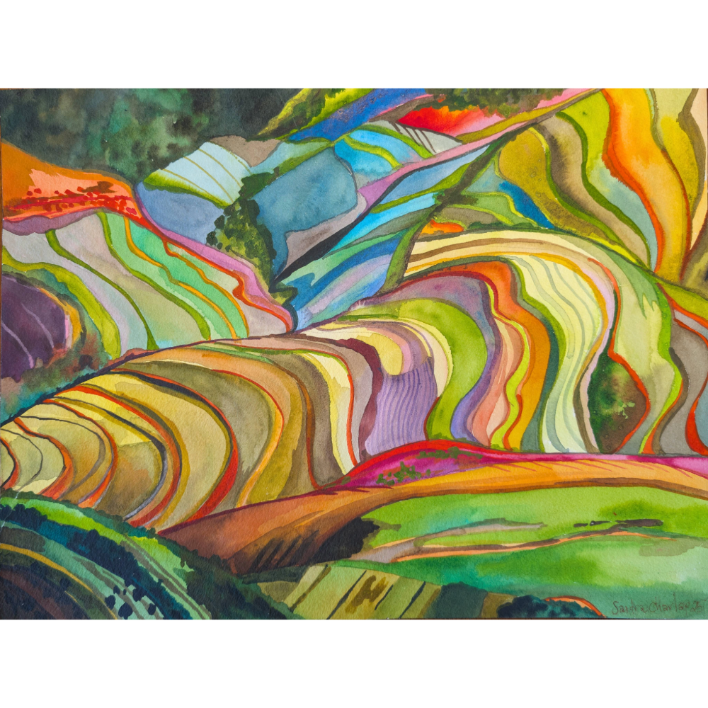 Rice Fields Painting 2
