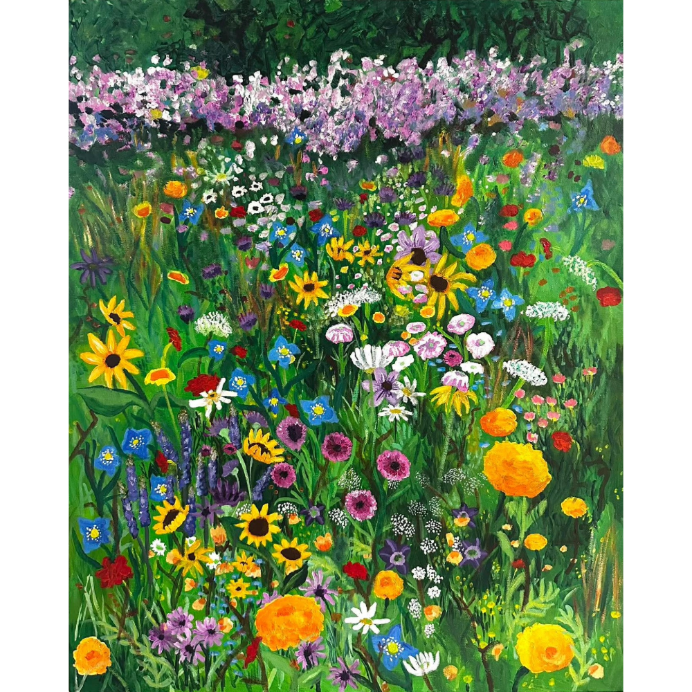 "Beyond the Garden's Edge" Painting