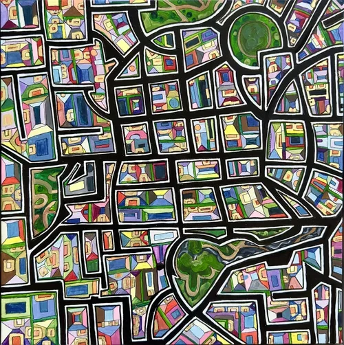 "Suburbs" Painting