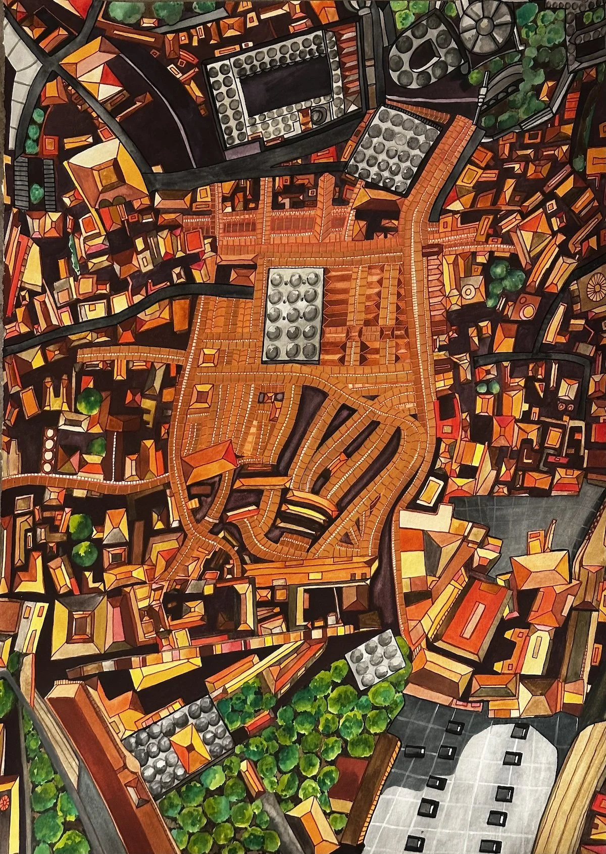 Istanbul - The grand bazaar (24x30 watercolor on paper)