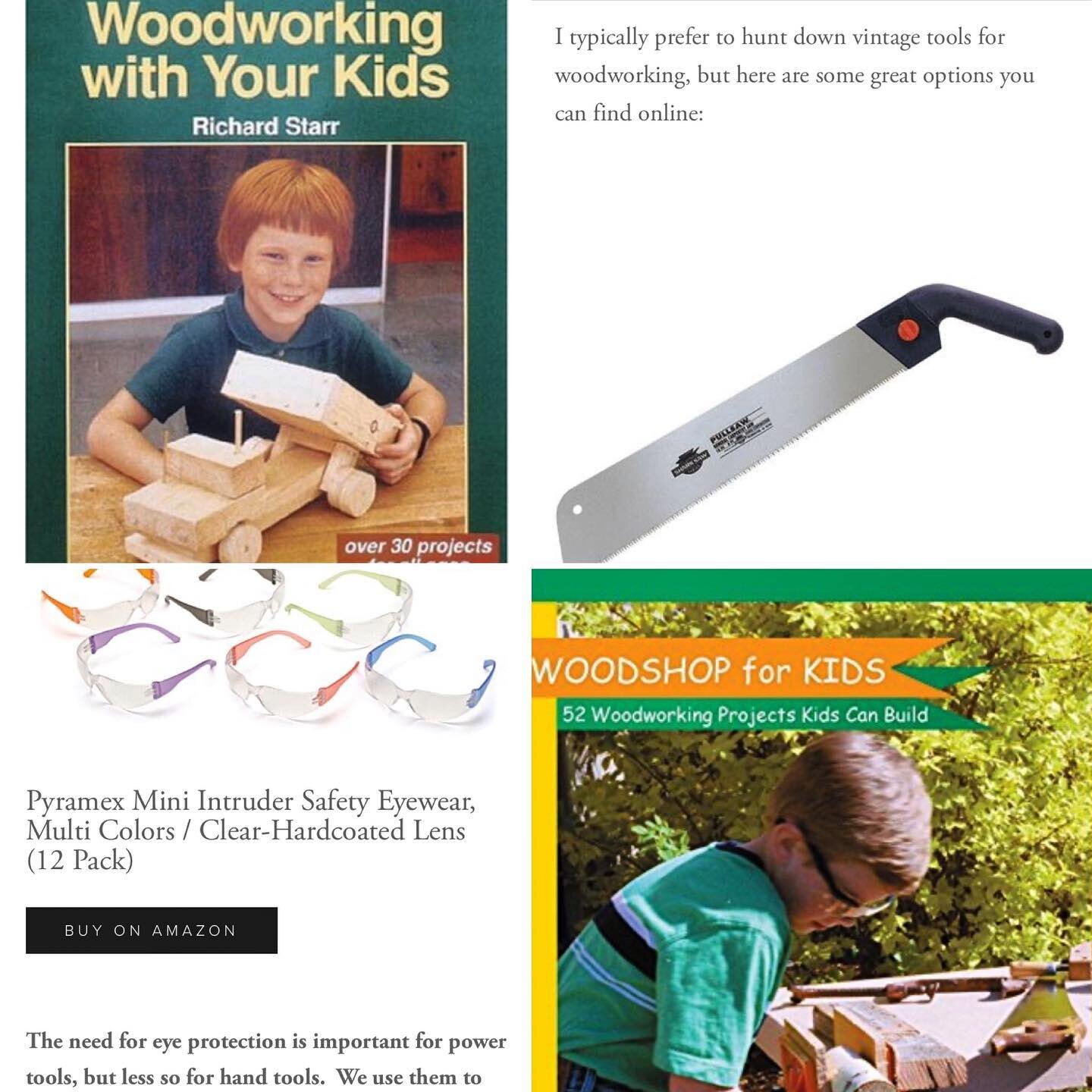 Looking to do some woodworking with your child at home? Kinderwood&rsquo;s resource page (link in the profile) has a great list of tools and books you can order online for your child!

#kidswoodworking #montessori#atxkids #learningathome #stayhome #h