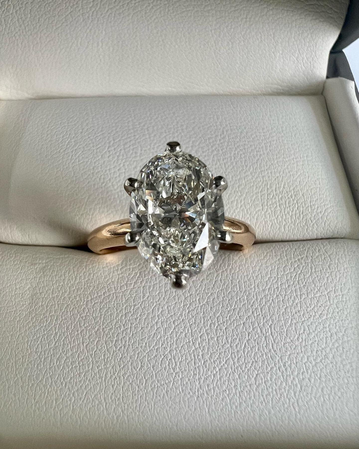 Selling on the half of a new client  is this massive GIA certified 3.00ct Oval H/VS2 natural diamond solitaire ring.  DM for price or to schedule in a private viewing