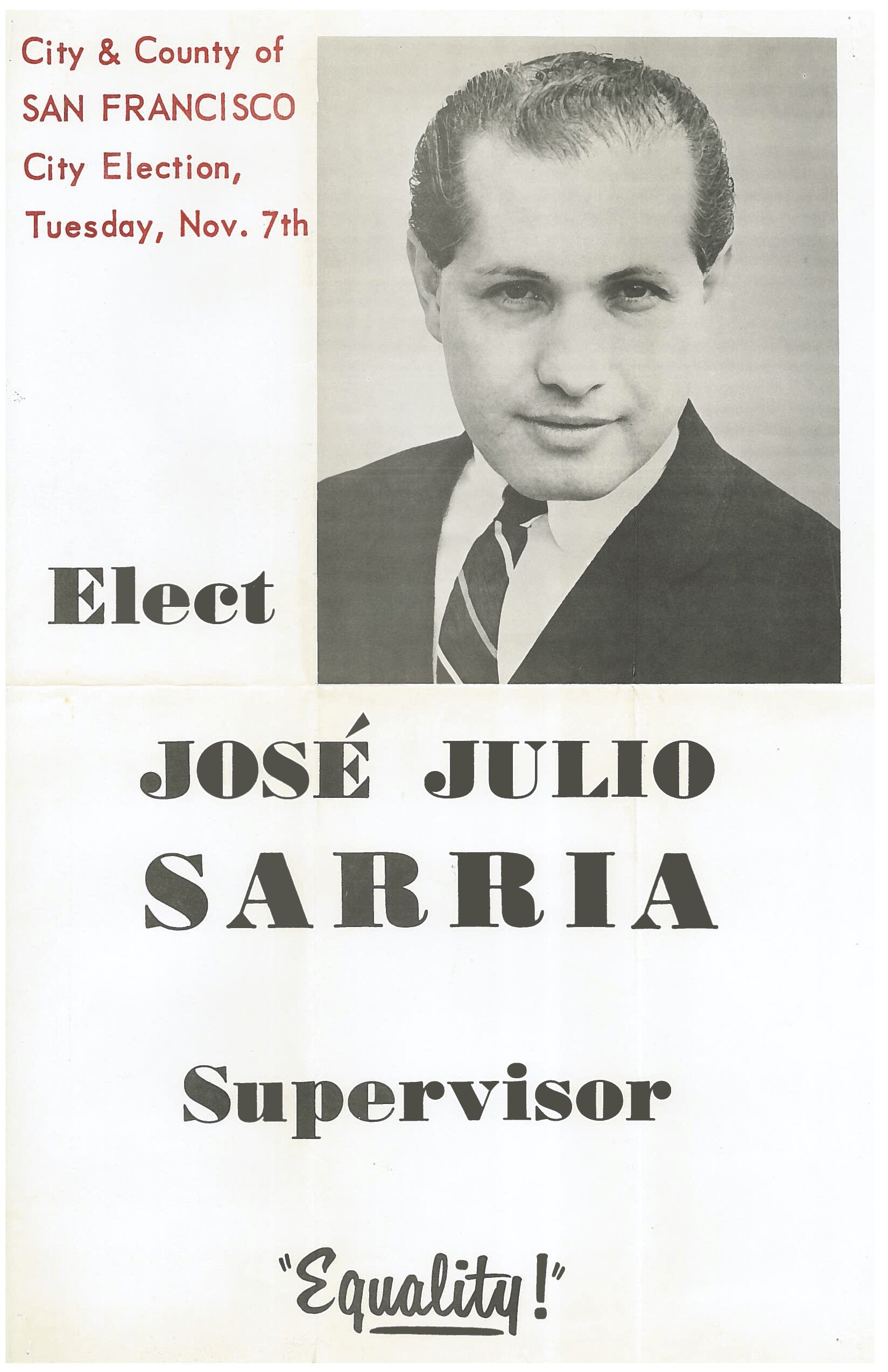 Board of Supervisors poster, 1961