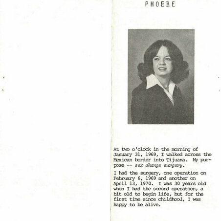 Brochure for Phoebe memoir