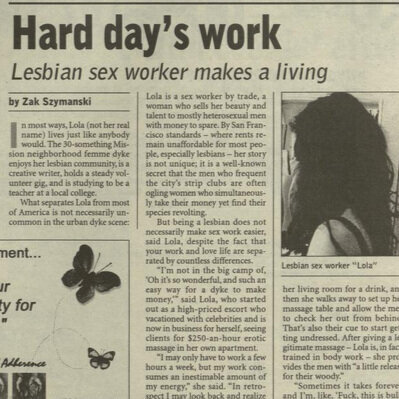 Profile of lesbian sex worker