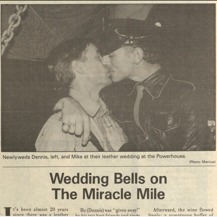 Leather wedding, 1989