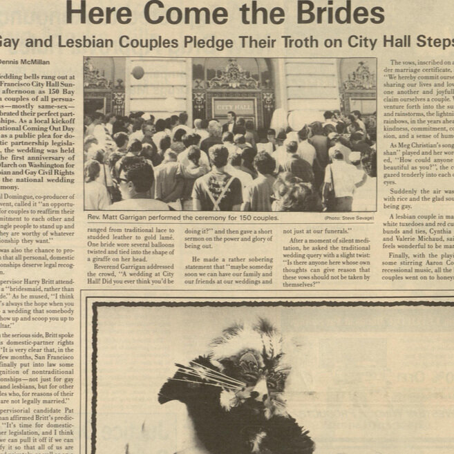1988 mass protest wedding, City Hall