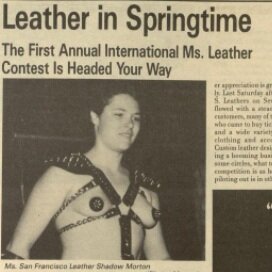 Article on first Ms. Leather contest