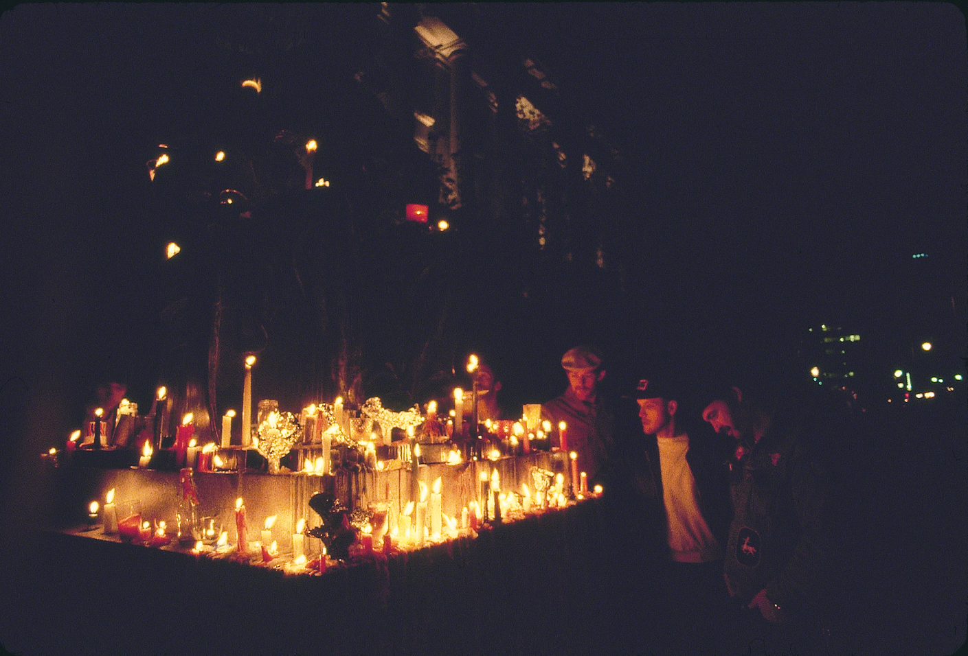  Candlelight March altar, 1980; photograph by Crawford Barton, Crawford Wayne Barton Collection (1993-11), GLBT Historical Society. 