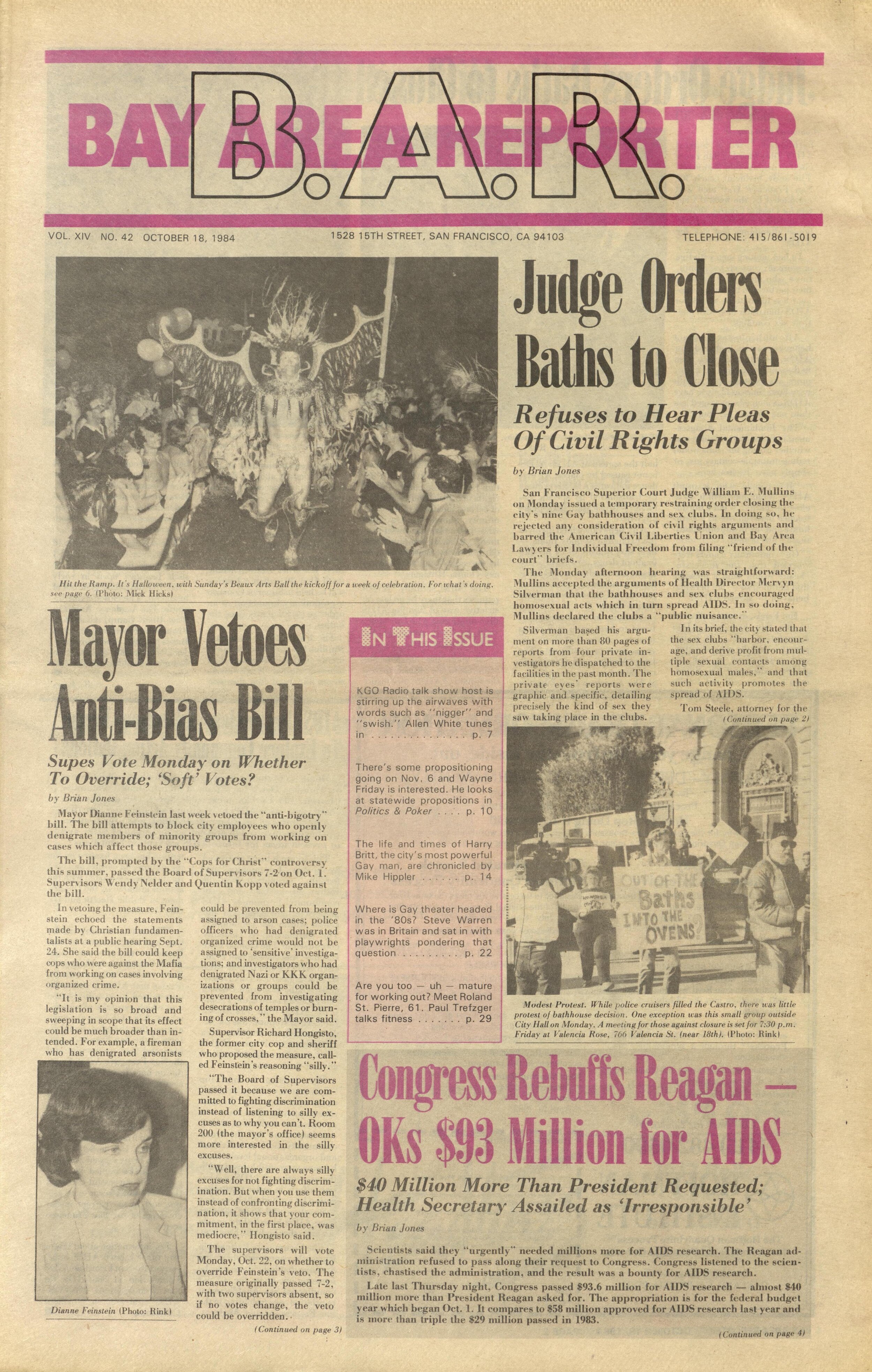  Vol. 14, No. 42, October 18, 1984.   Full Issue   