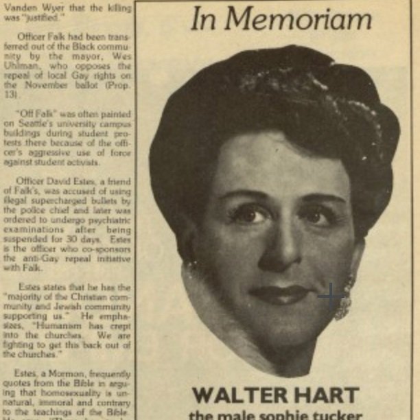 Walter Hart BAR obituary