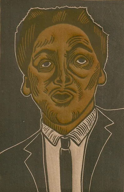  Bayard Rustin print by Alan Guttirez, from the Queer Ancestors Project 