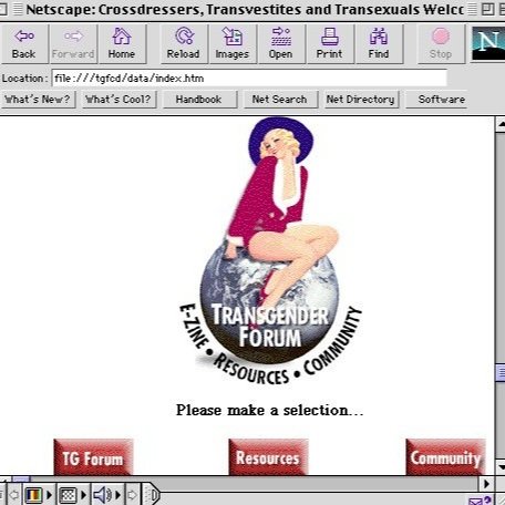 1990s Transgender Forum website