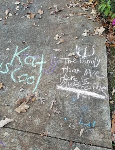 Rookie foster parent finds the encouragement she needs...on the sidewalk