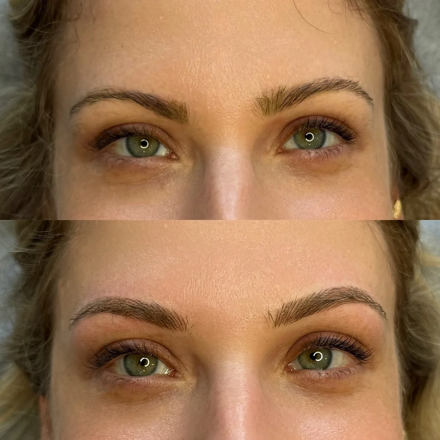 Blonde brows 💛💛💛
&mdash;
Skin type: Combination
Technique: Nano Feather Brows
Pain level: None
Appointment time: 2 hours
Sessions: 2 required
Healing time: 7-10 days (no scabbing)
Last: 2-3 years (depends on skin type)
&mdash;
For pricing &amp; bo