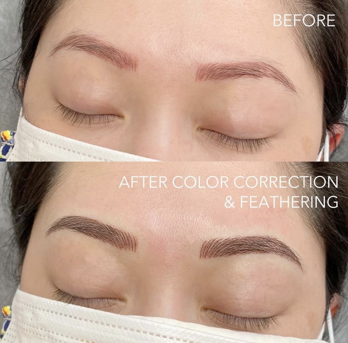 PMU 💄 Eyebrow Correction 🫠 Color Correction or Brow Ink Removal