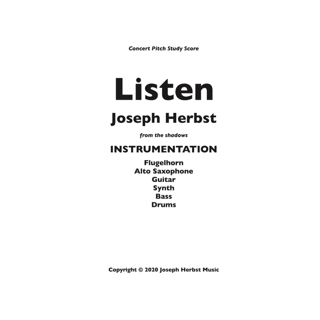 Listen STUDY SCORE
