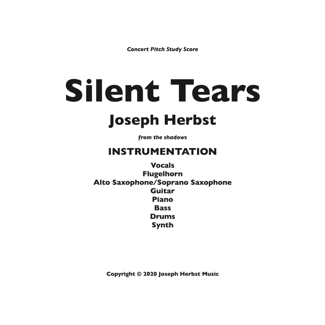 Silent Tears STUDY SCORE