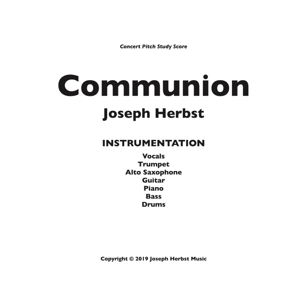 Communion STUDY SCORE