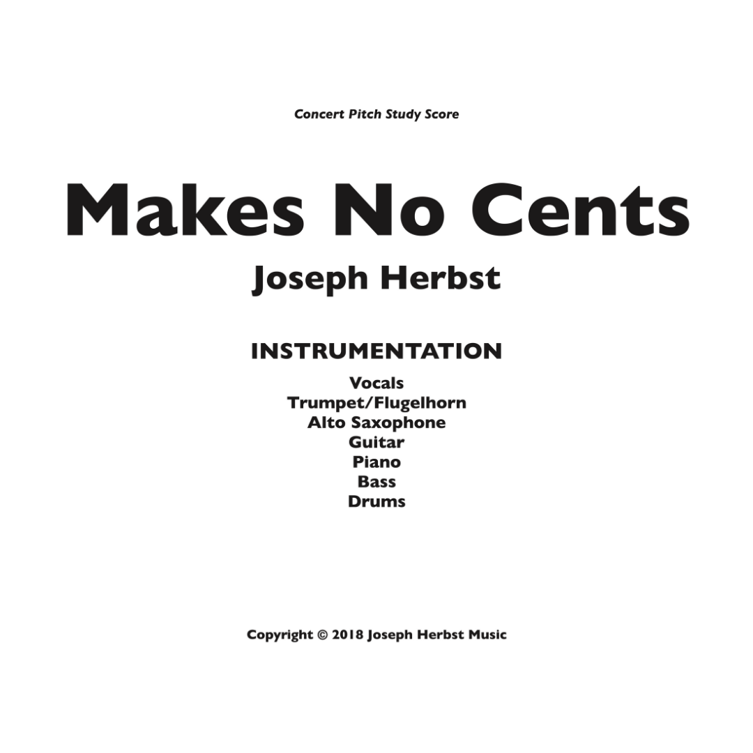 Makes No Cents STUDY SCORE