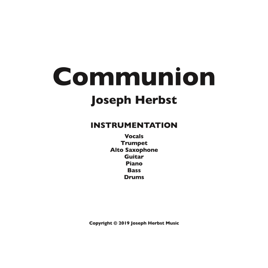 Communion PARTS &amp; SCORE