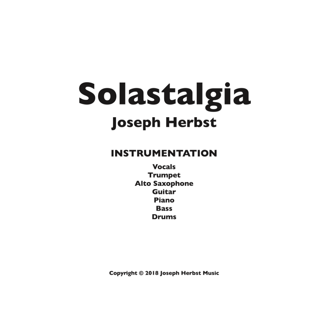 Solastalgia PARTS &amp; SCORE