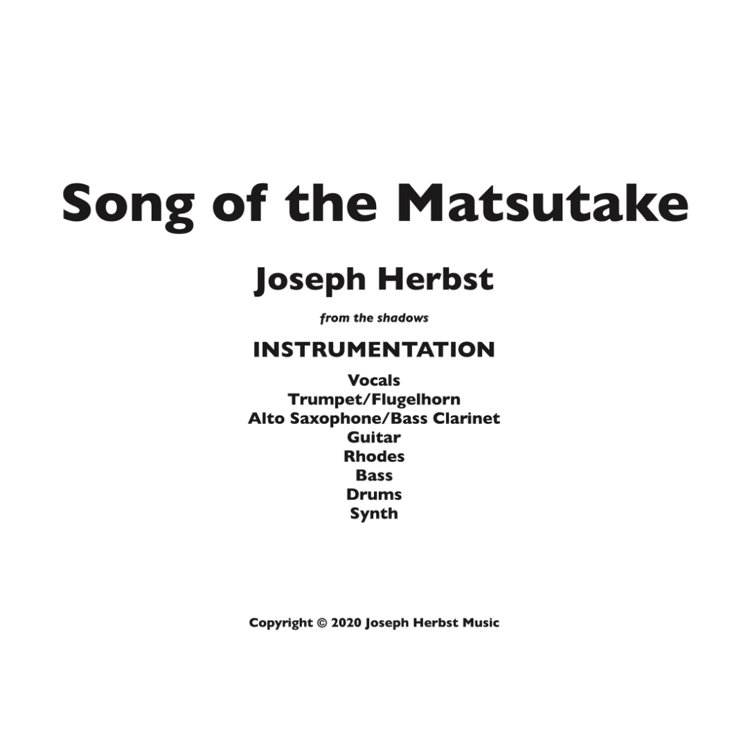 Song of the Matsutake PARTS &amp; SCORE