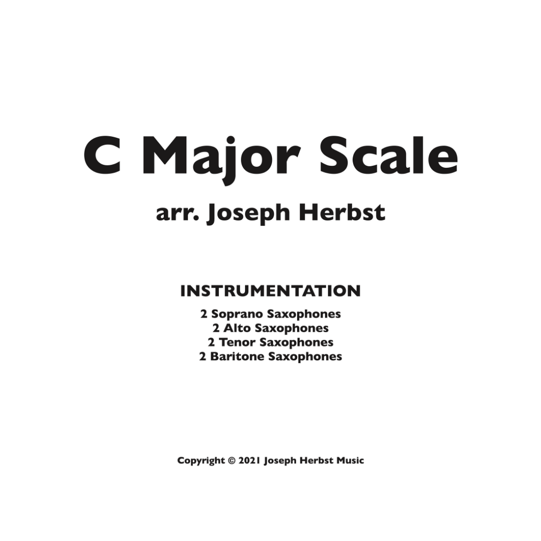 C Major Scale (arr. for Saxophone Ensemble)