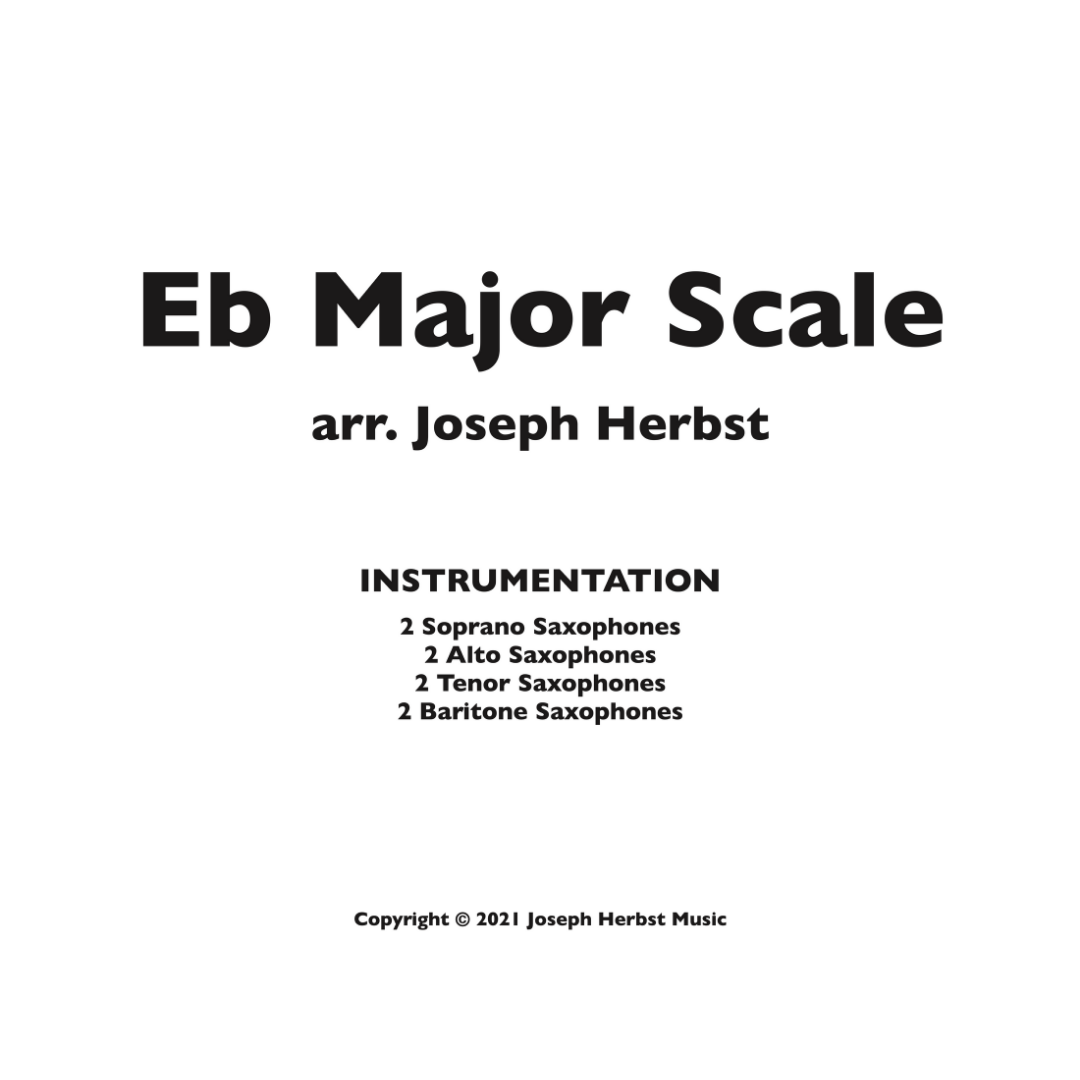 Eb Major Scale (arr. for Saxophone Ensemble)